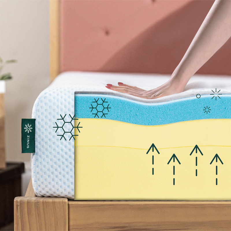 Zinus gel infused memory foam mattress sales